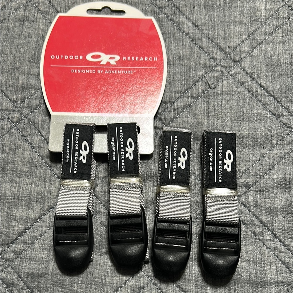 Outdoor Research Black and Gray Gear Straps